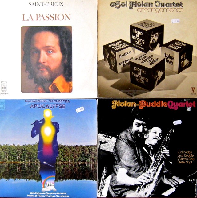 The other 4 from Big Star.  French pseudo-classical, two cheerful Aussie jazz-soul LPs, post Jerry Goodman Mahavishnu.