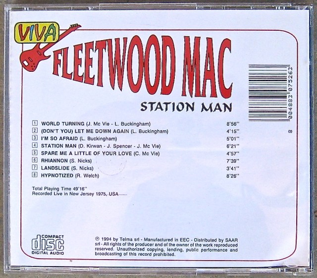 Fleetwood Mac CD back