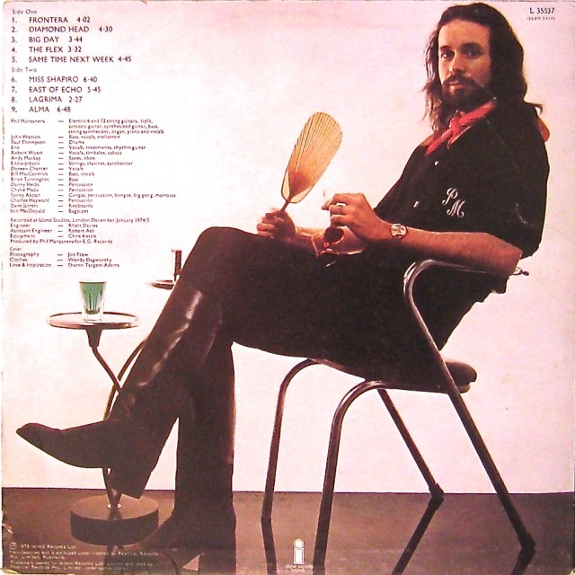 Mr Manzanera relaxing after a hard night in the studio