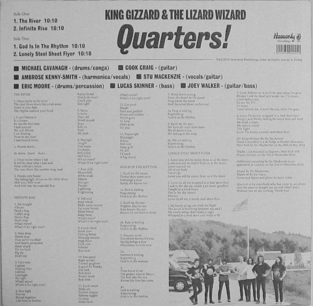 King Gizzard Quarters back